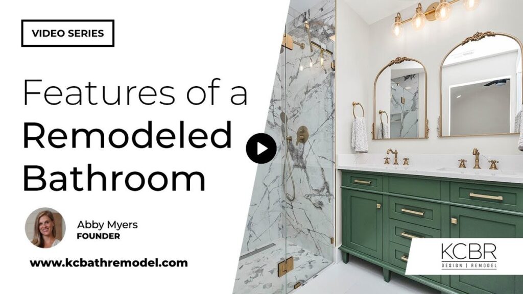 features of a remodeled bathroom